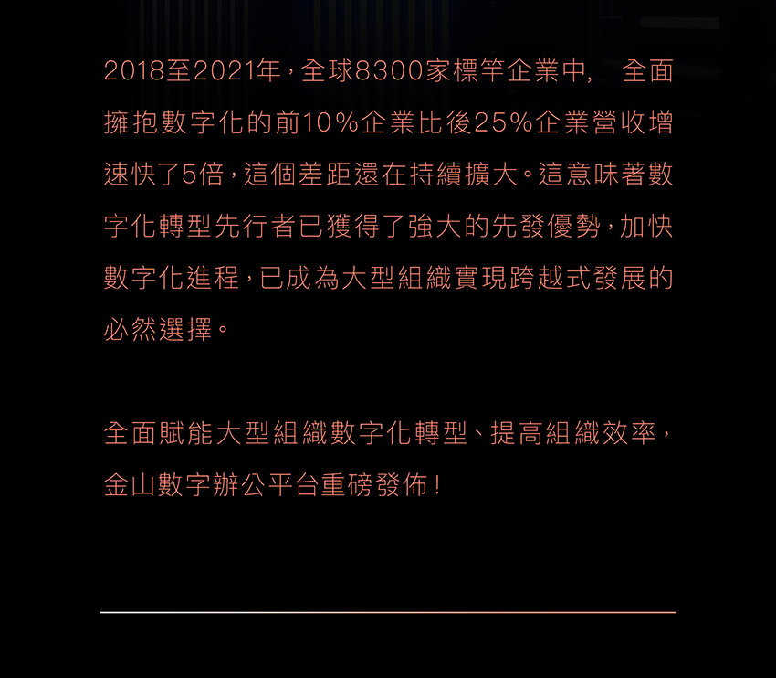 金山数字办公平台重磅发布